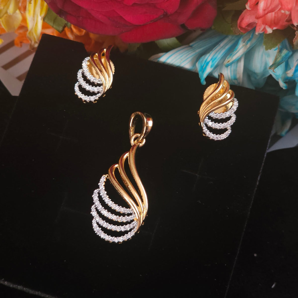 Premium Diamond replica pendant set product code 120