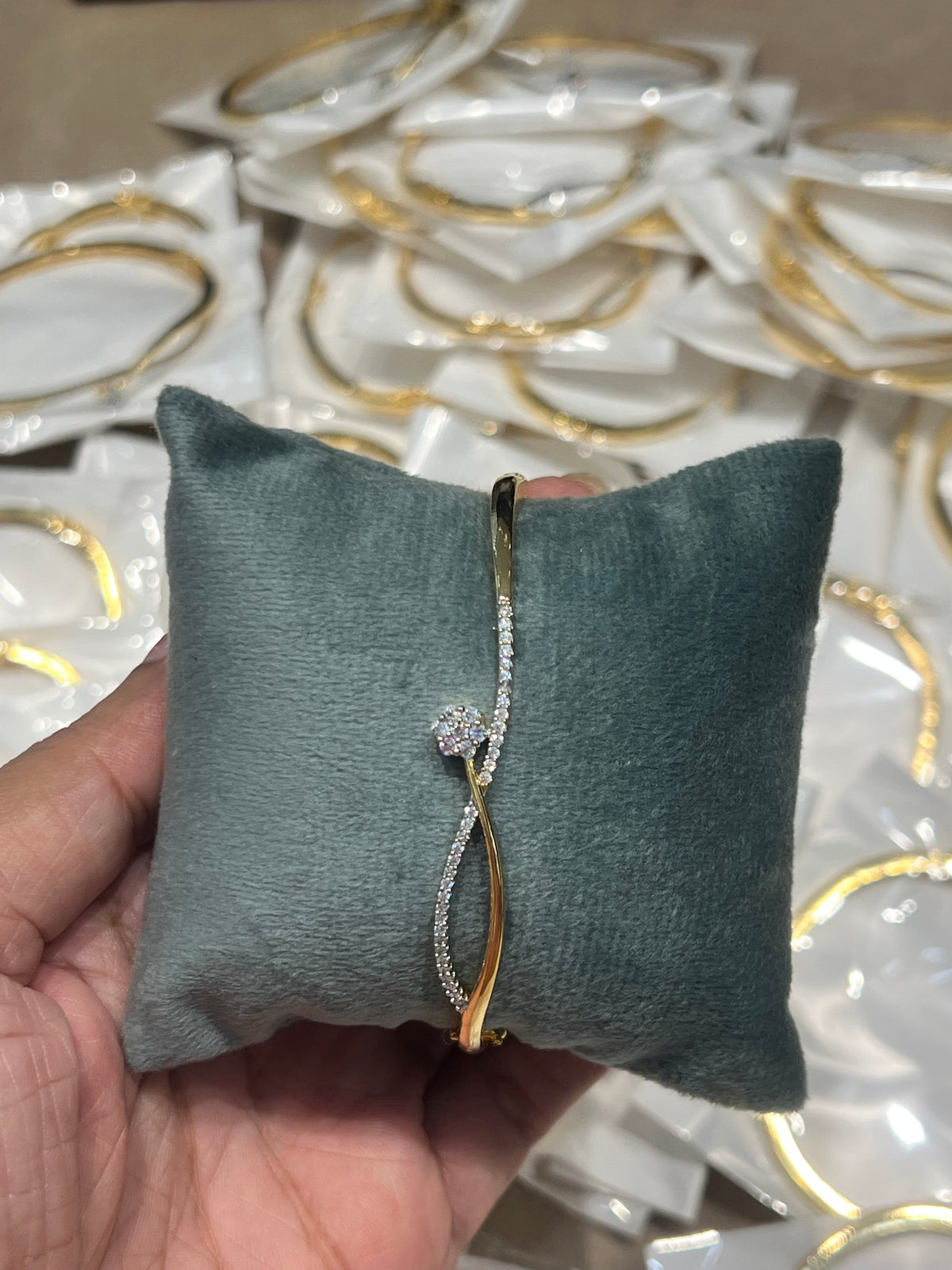 Premium diamond finish party wear repolishable openable bracelet product code B13