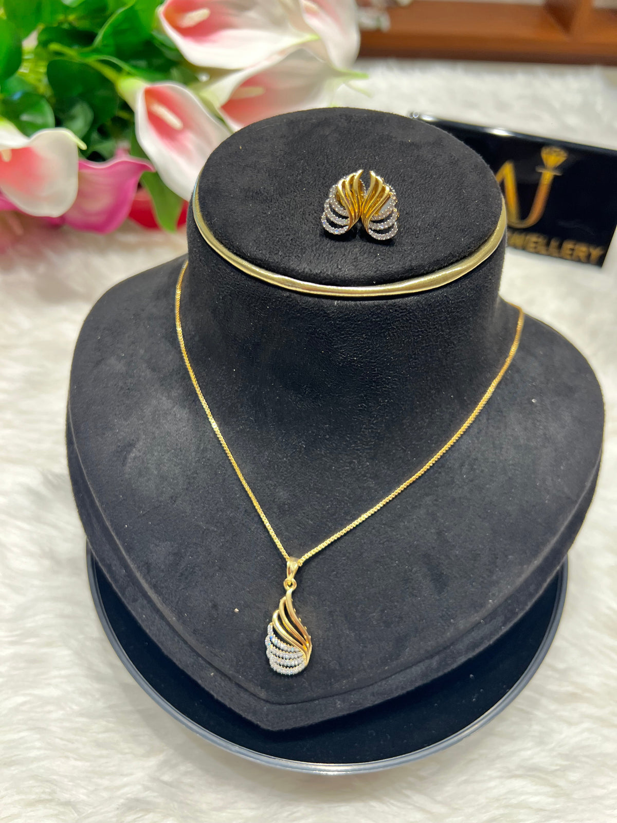 Premium Diamond replica pendant set product code 120