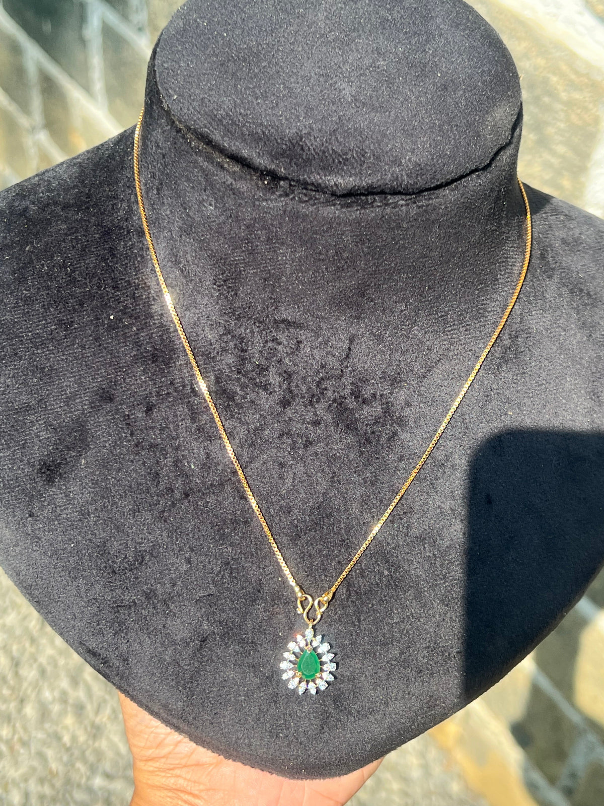 Premium occasion wear not sweat diamond finish small pendant with chain product code D125