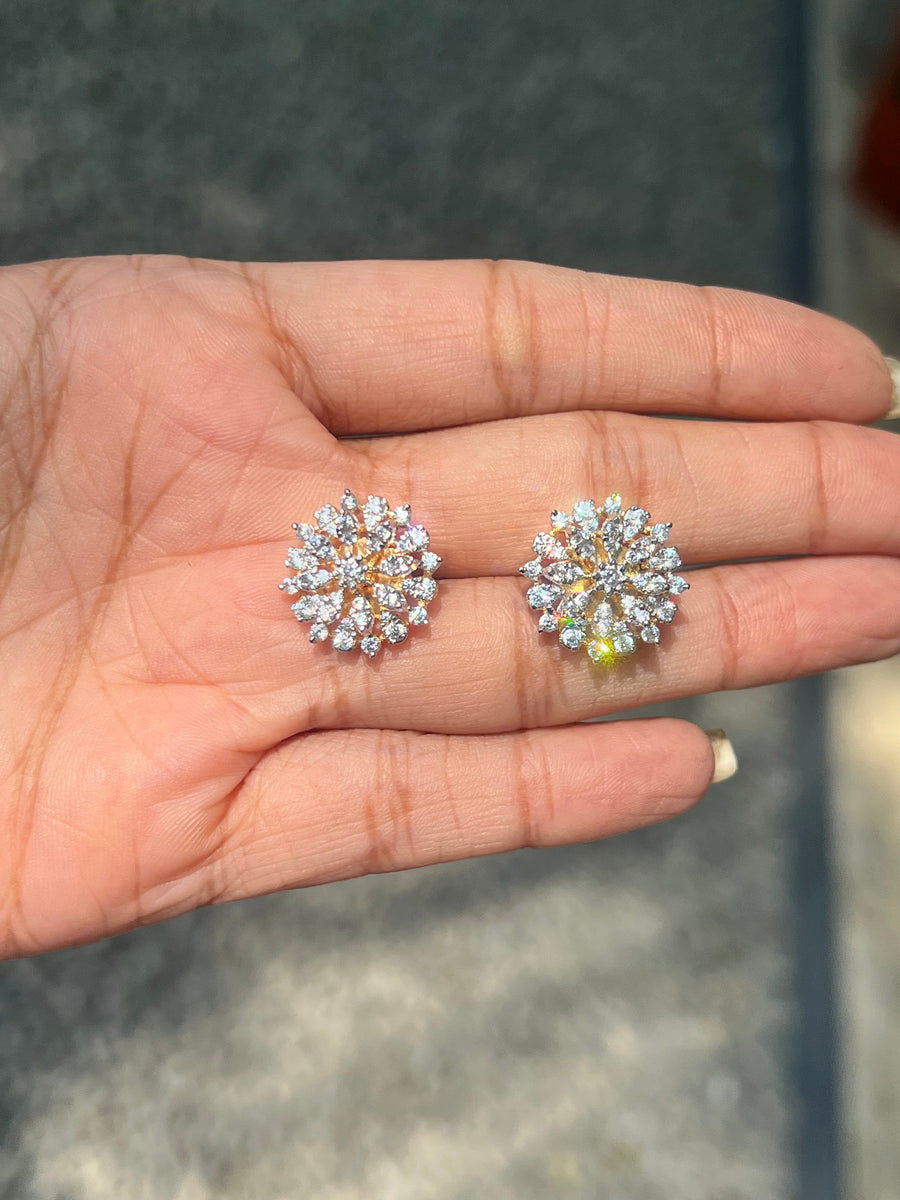 Premium diamond finish bridal studs product code E104