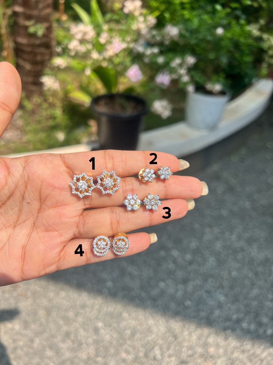Premium occasion wear diamond replica stud product code E107