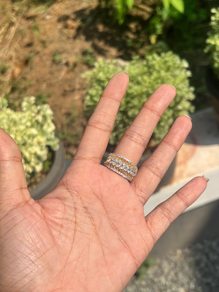 Premium party wear diamond replica rings suitable for 6 or 7 size  product code R27
