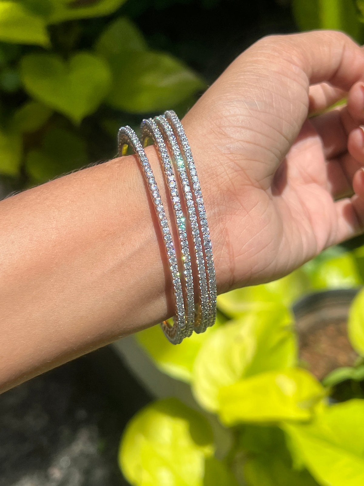 Premium diamond finish bangles (set of 4 ) size 2.6
