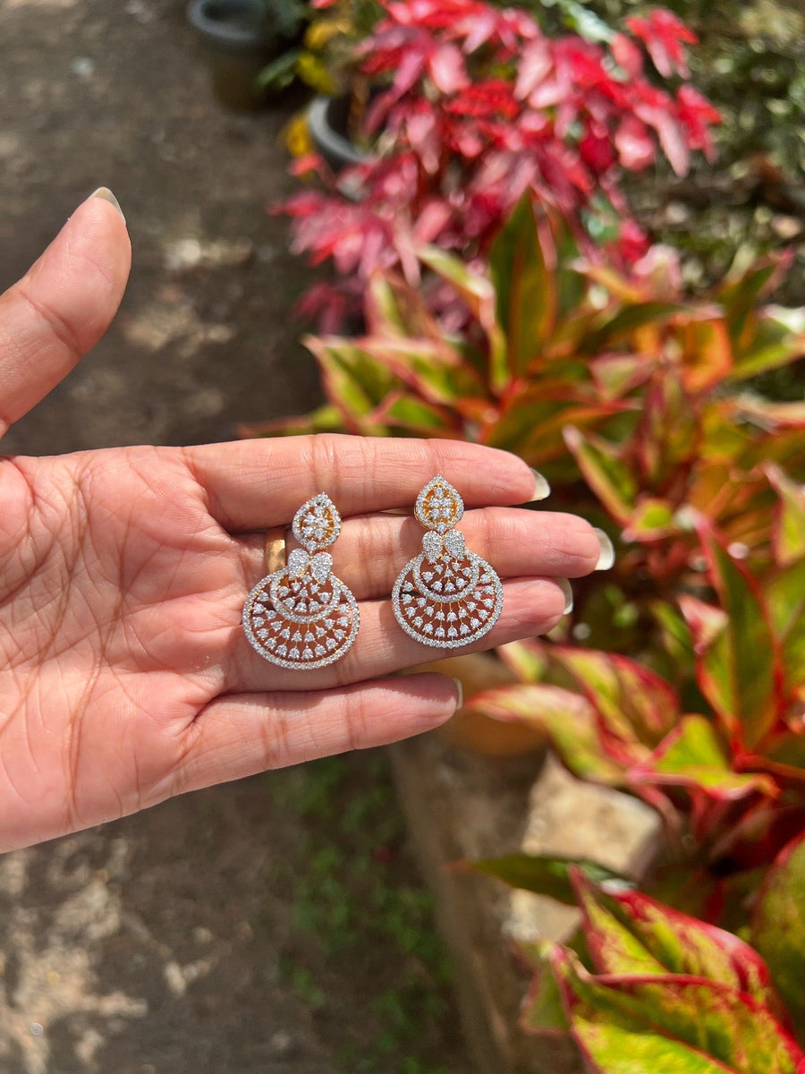 Premium trending daimond replica earrings product code E43