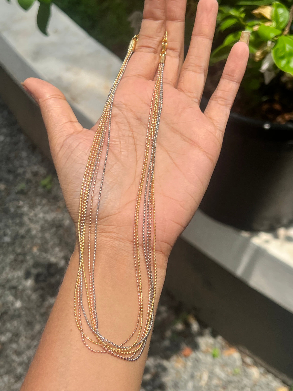 Premium 5layer 3 tone chain product code chain06