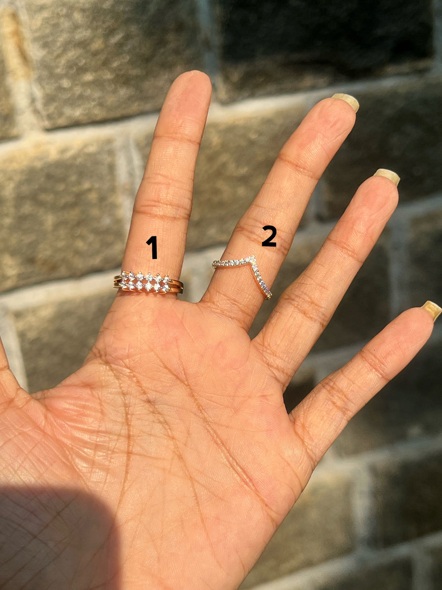 Premium diamond finish party wear rings product code R35