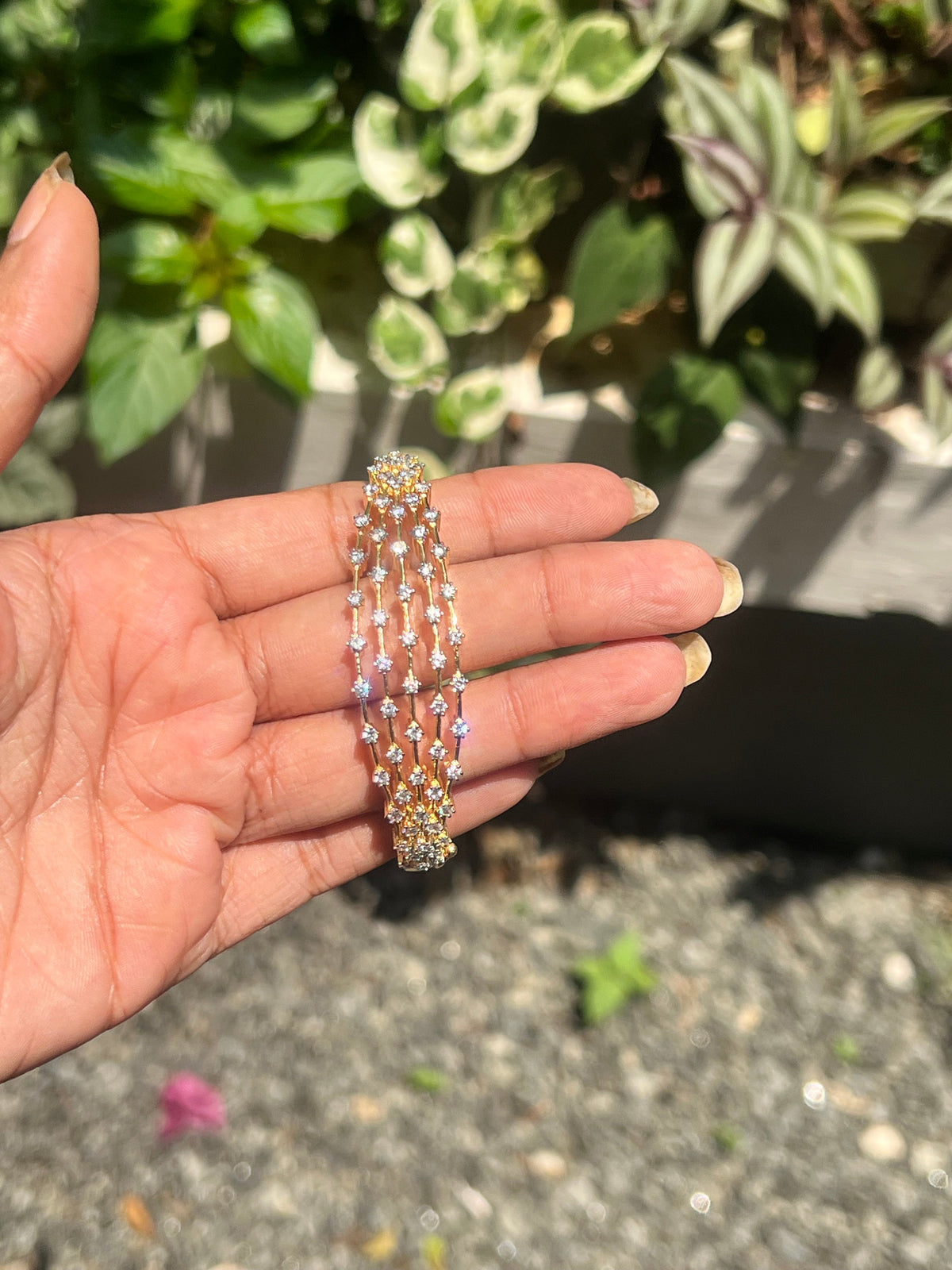Premium party wear diamond replica openable not sweat proof repolishable bracelet product code B141