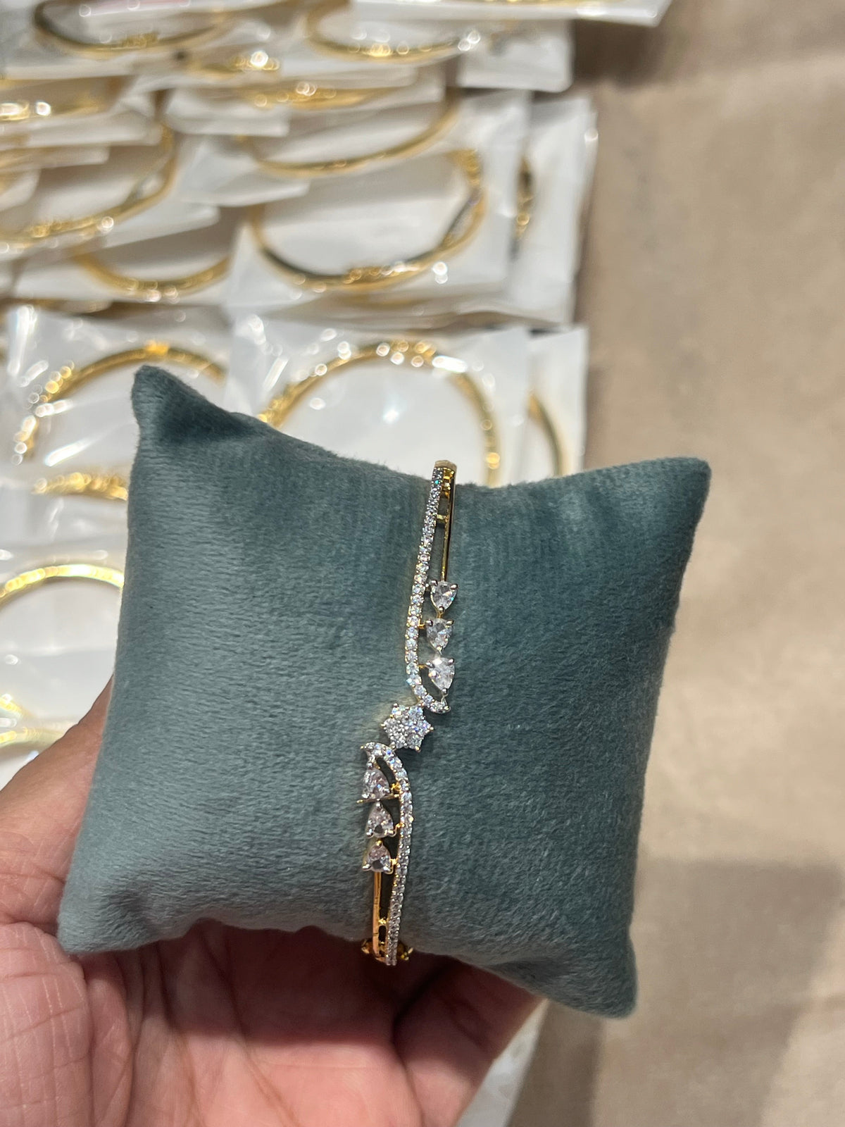 Premium diamond finish party wear openable bracelet product code B14