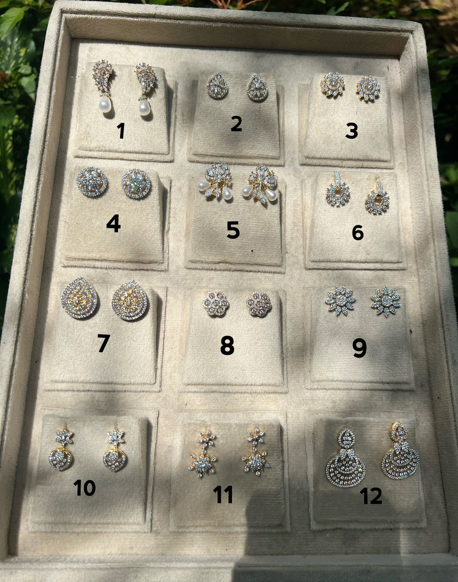 Premium quality ad daimond finish studs product code E61
