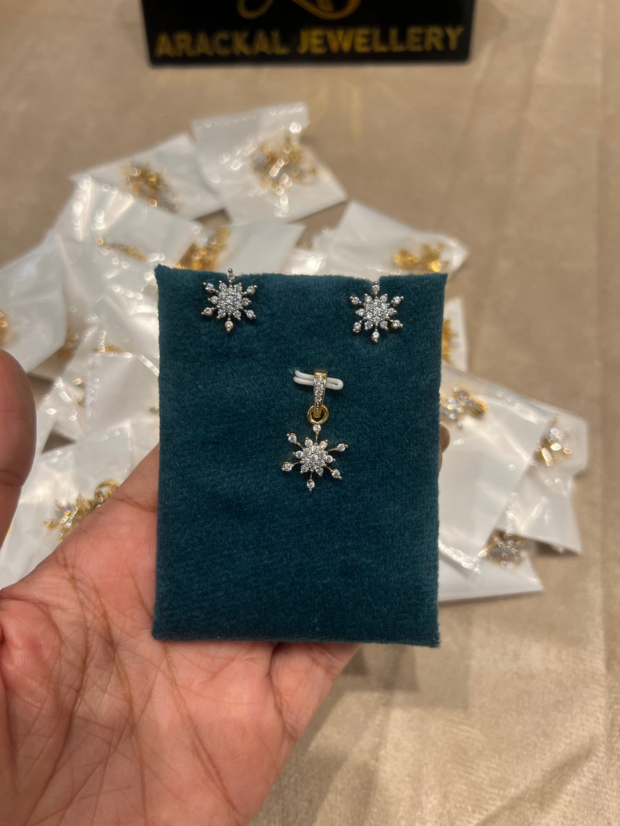 Premium diamond finish pendant with stud product code D329