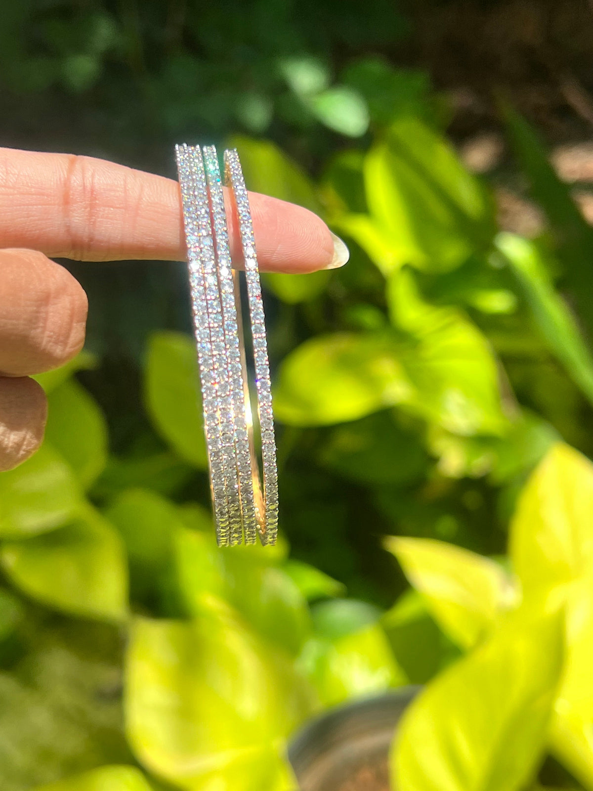 Premium diamond finish bangles (set of 4 ) size 2.6