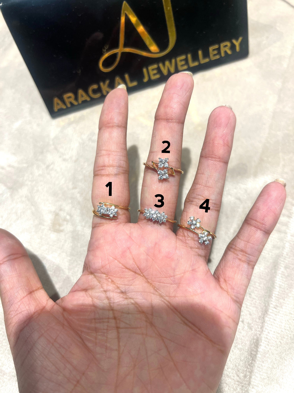 Premium partywear diamond replica  adjustable ring product code R55