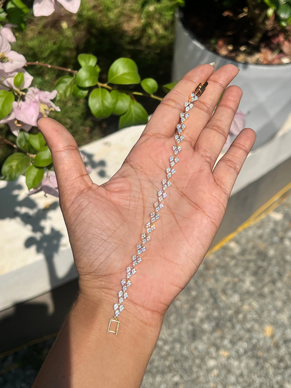 Occasion wear premium diamond replica bracelet suitable for 2 and 2.2 size product code B115