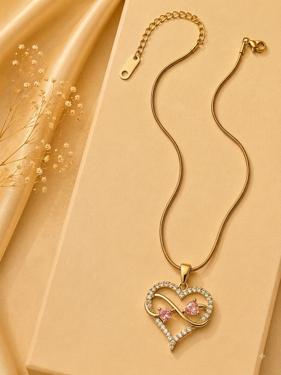 Anti-Tarnish Stainless Steel Stone Pendant - AT011