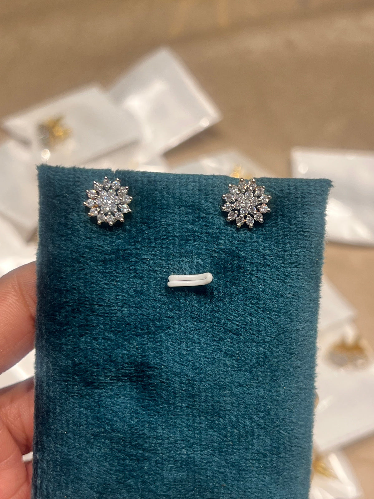 Premium diamond finish party wear stud product code E183