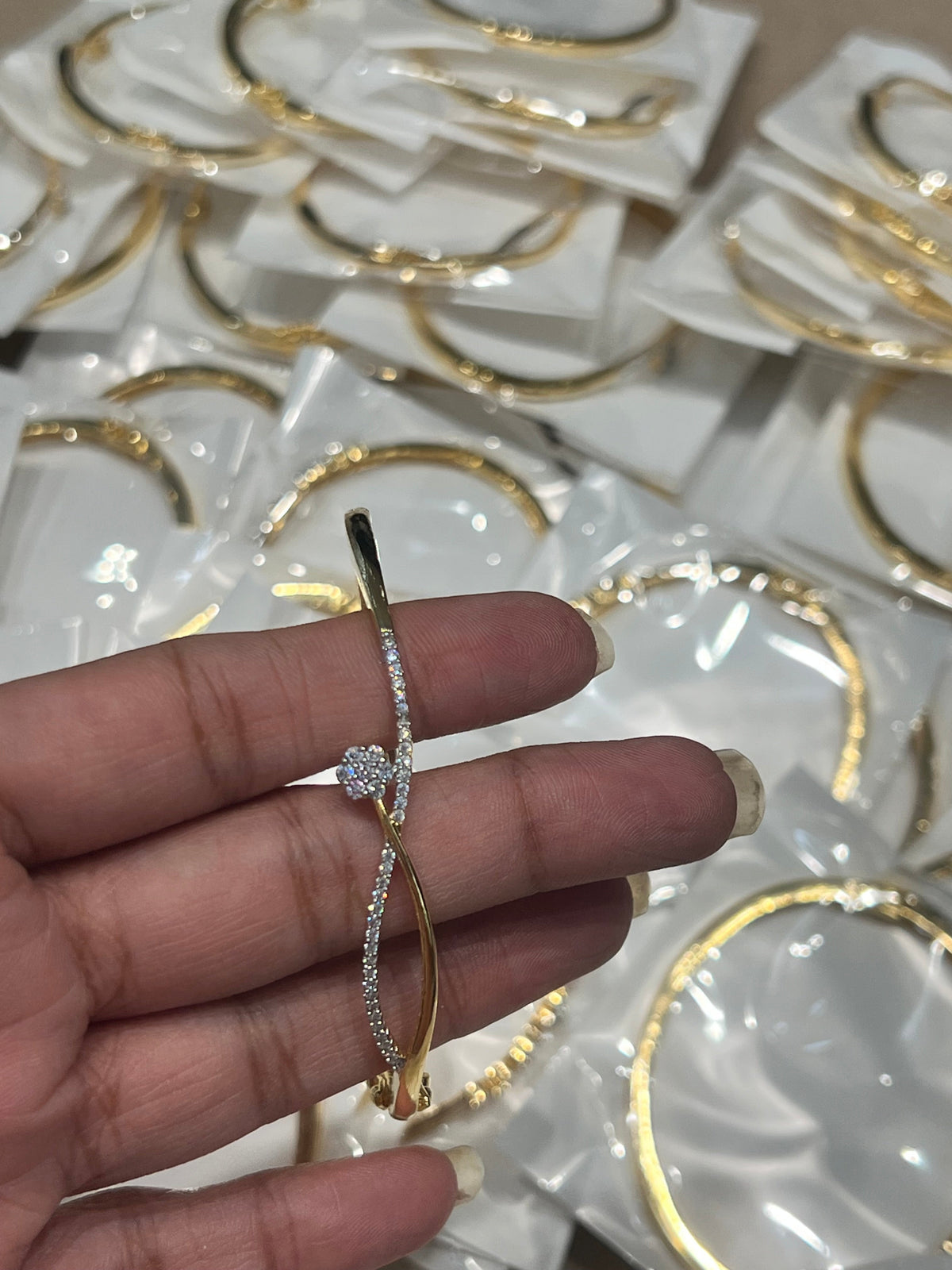 Premium diamond finish party wear repolishable openable bracelet product code B13