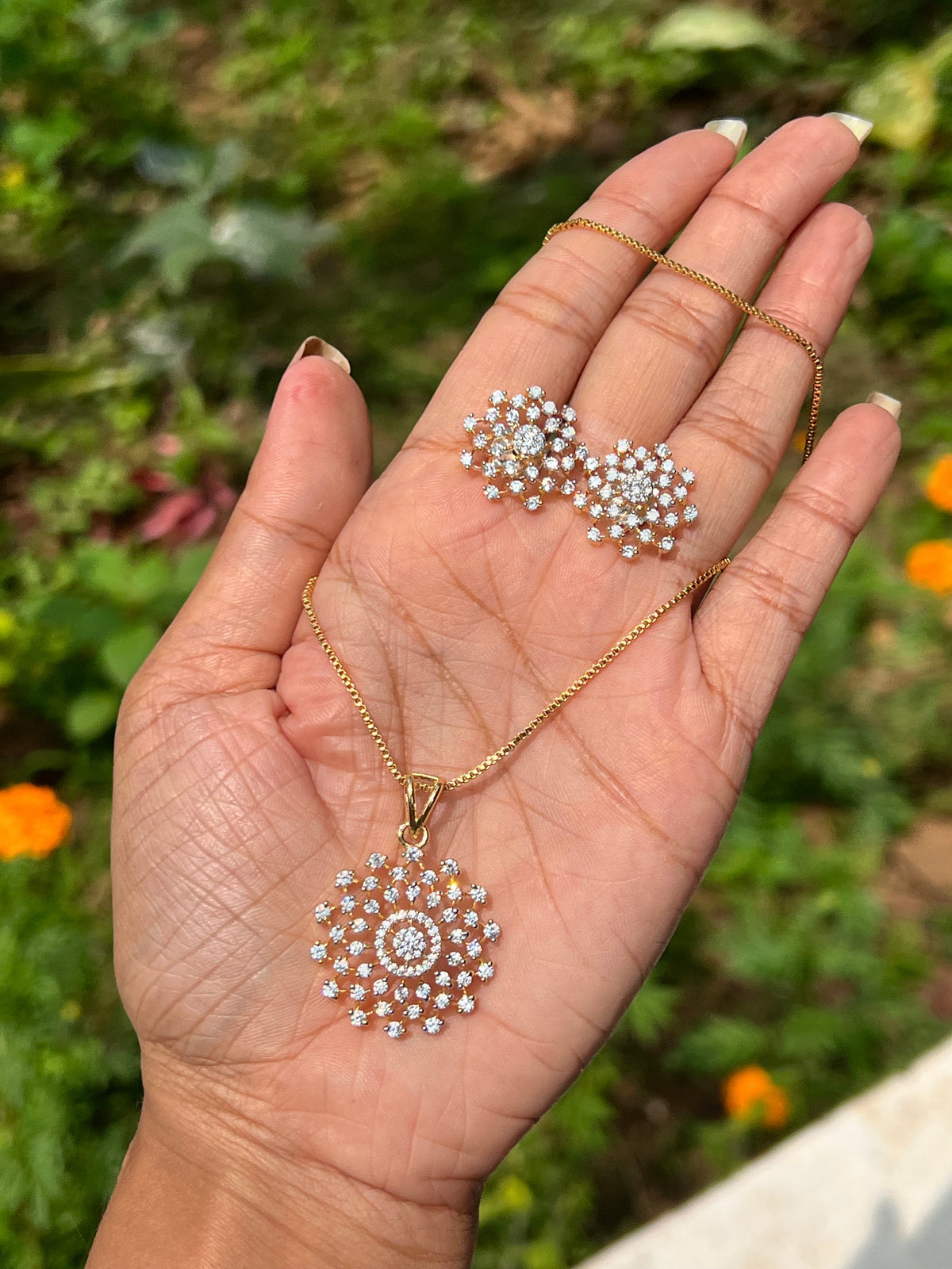 Our best seller night party wear diamond finish repolishable pendant set product code N170