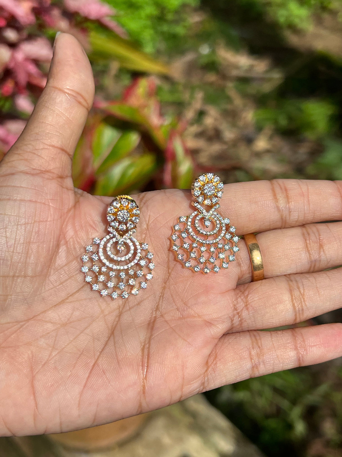 Premium diamond finish earrings product code E12