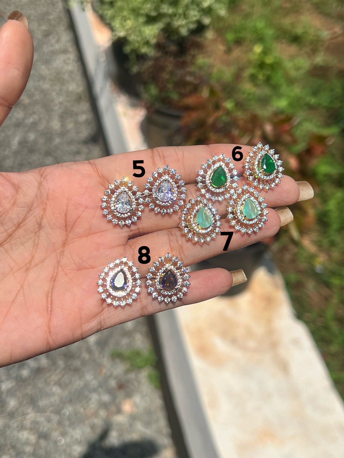 Premium diamond replica GJ polish studs product code E130