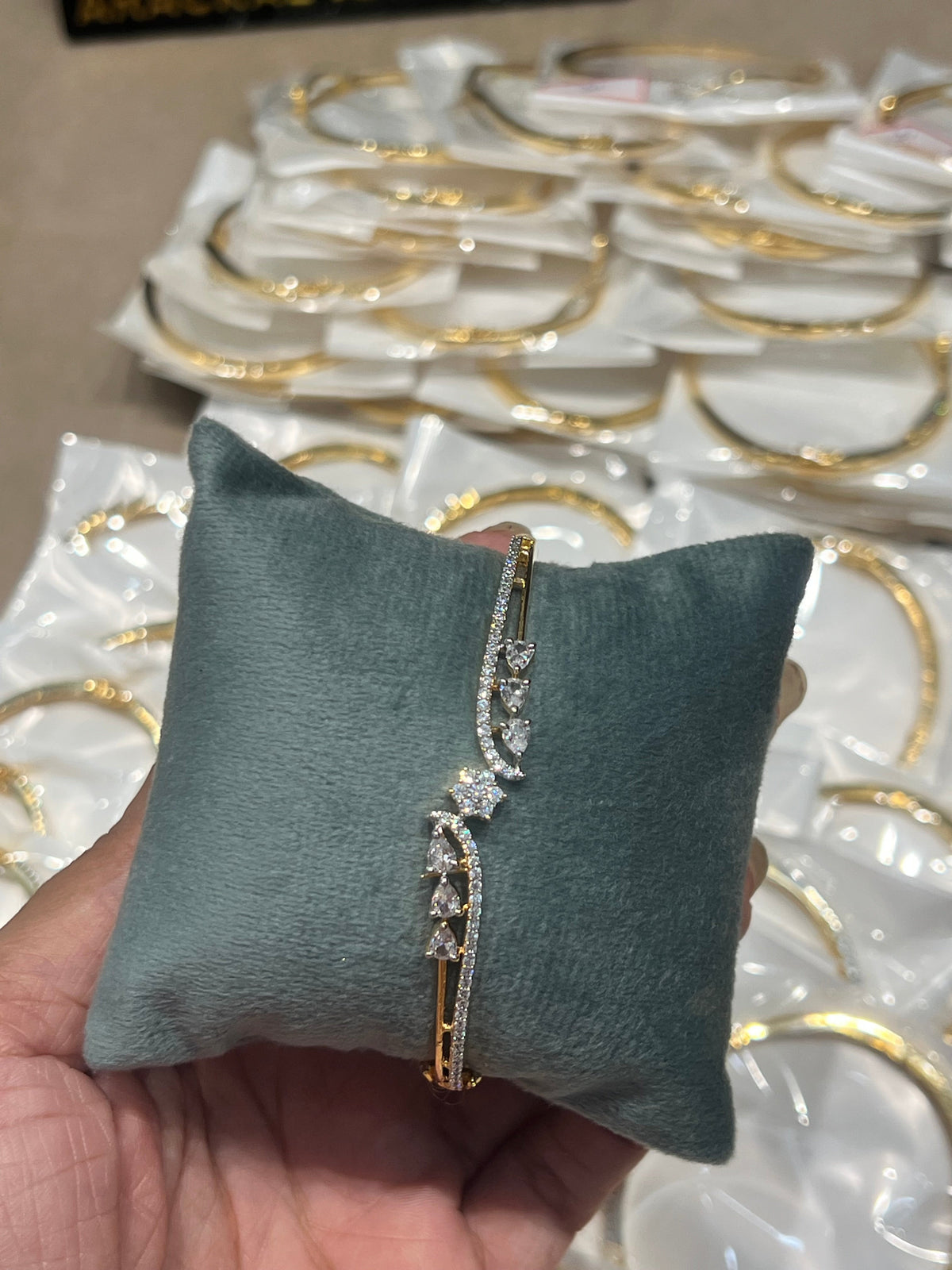 Premium diamond finish party wear openable bracelet product code B14