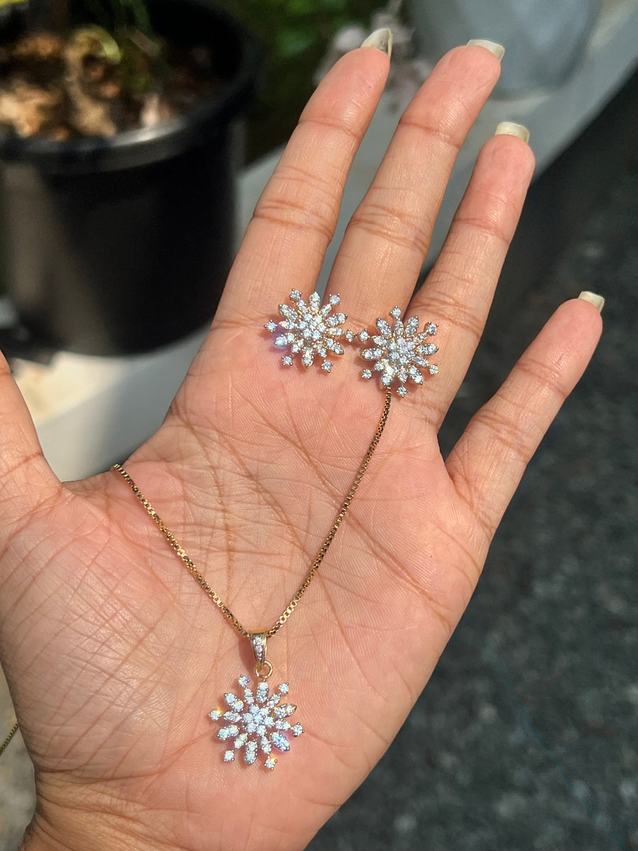 Premium diamond finish pendant  and Rosegold pendant set with chain 24inch long product code D15
