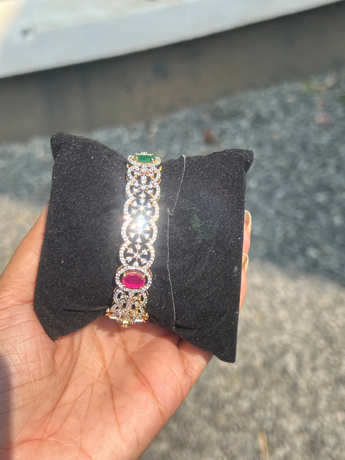 Premium diamond finish occasion wear openable bangle product code B126