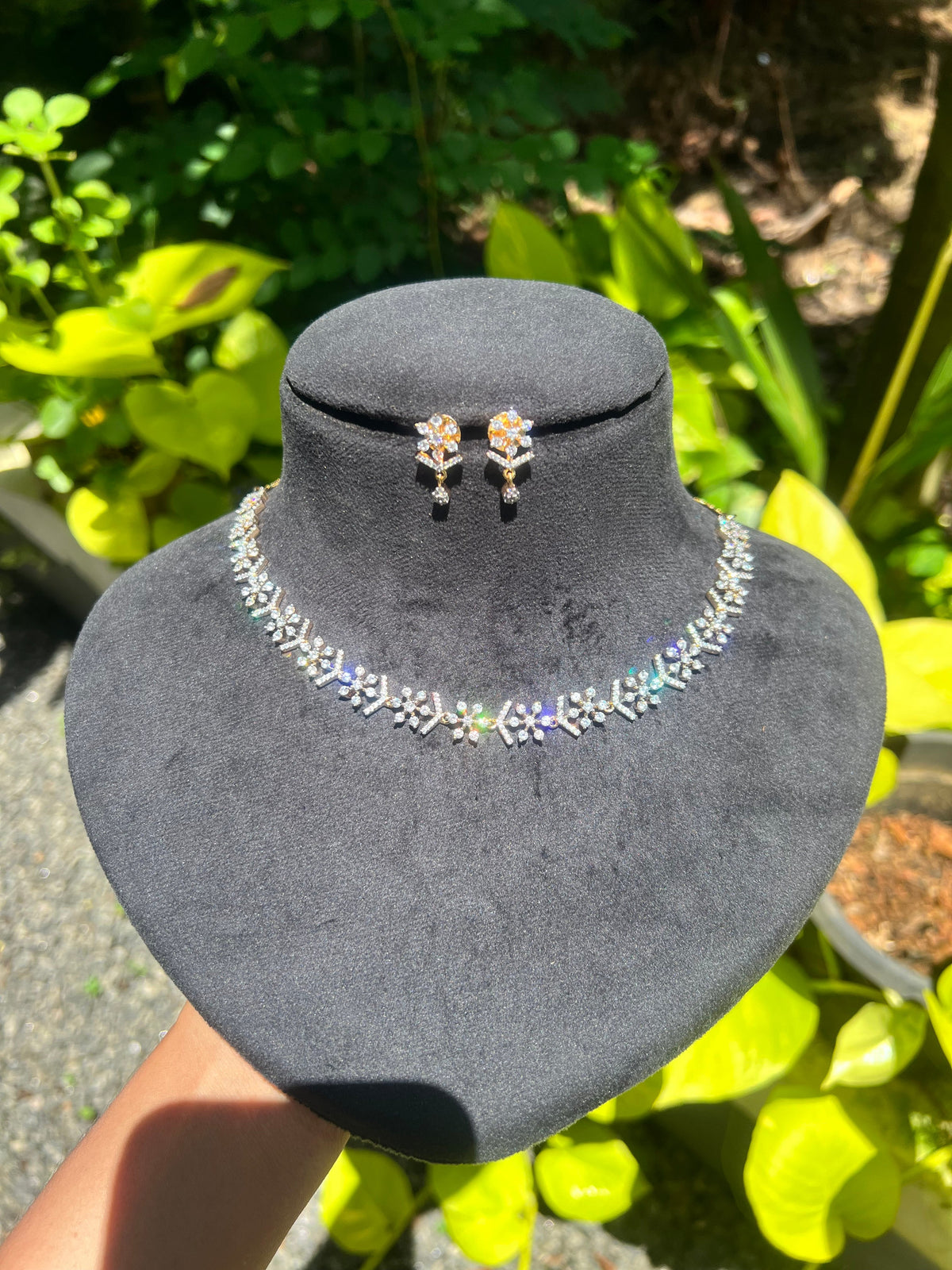 Premium Diamond Finish AD bridal  Necklace product code product code 126