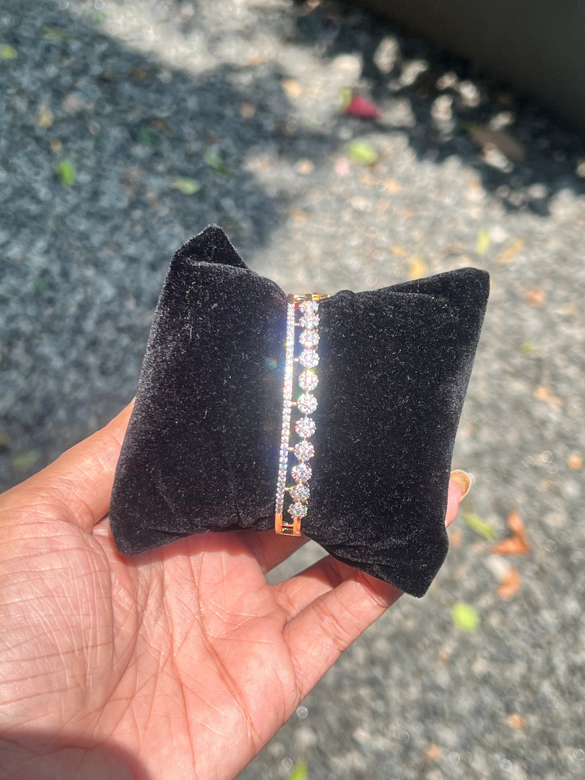 Premium party wear diamond replica not sweat proof repolishable openable bracelet product code B142