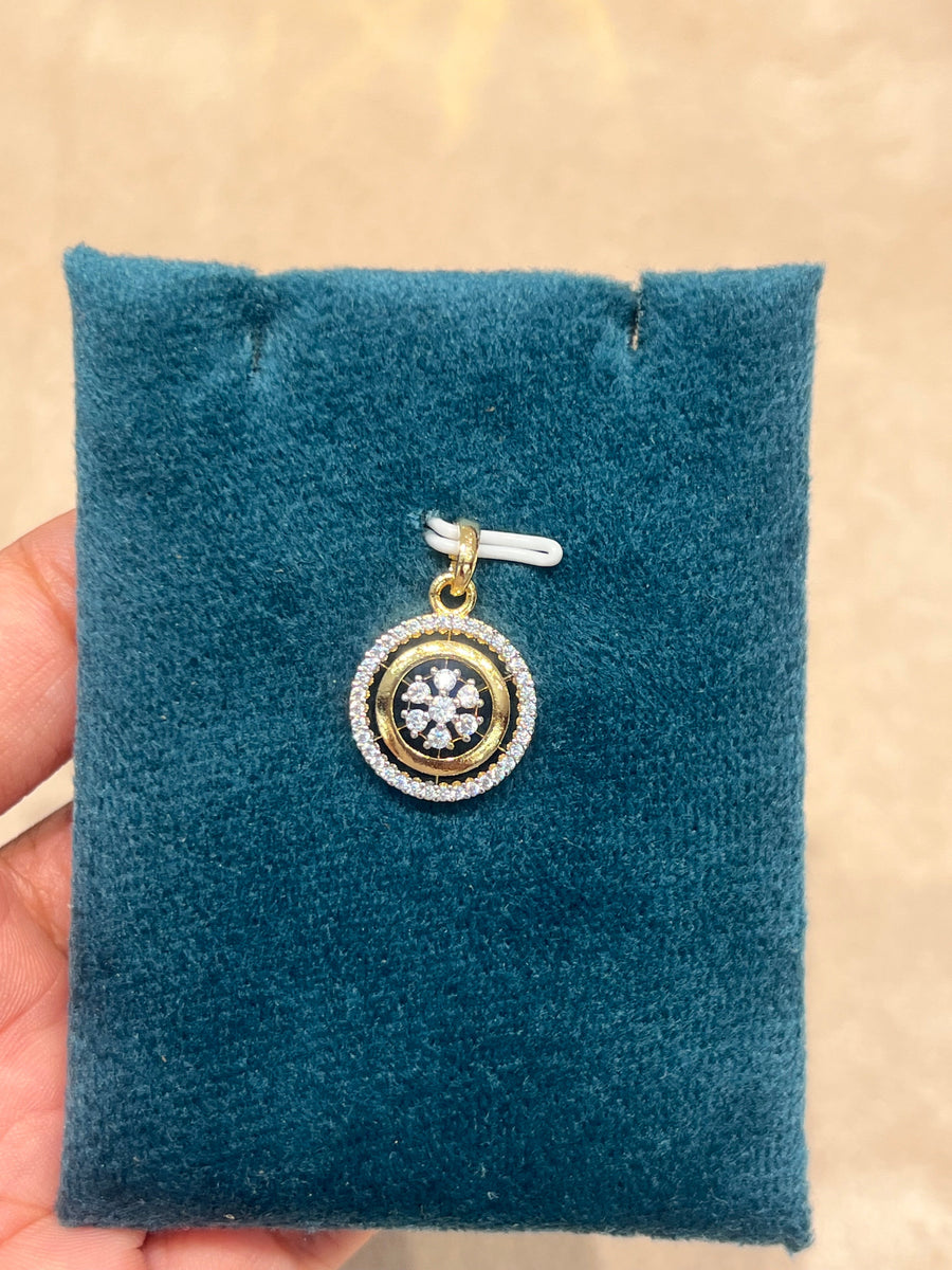 Premium diamond finish pendant set product code D343