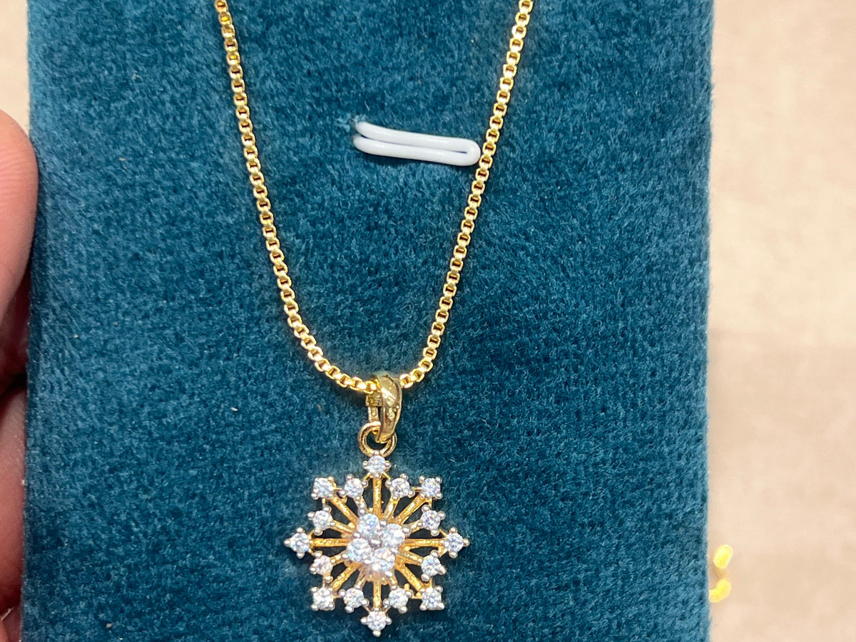 Premium diamond finish pendant set product code D346