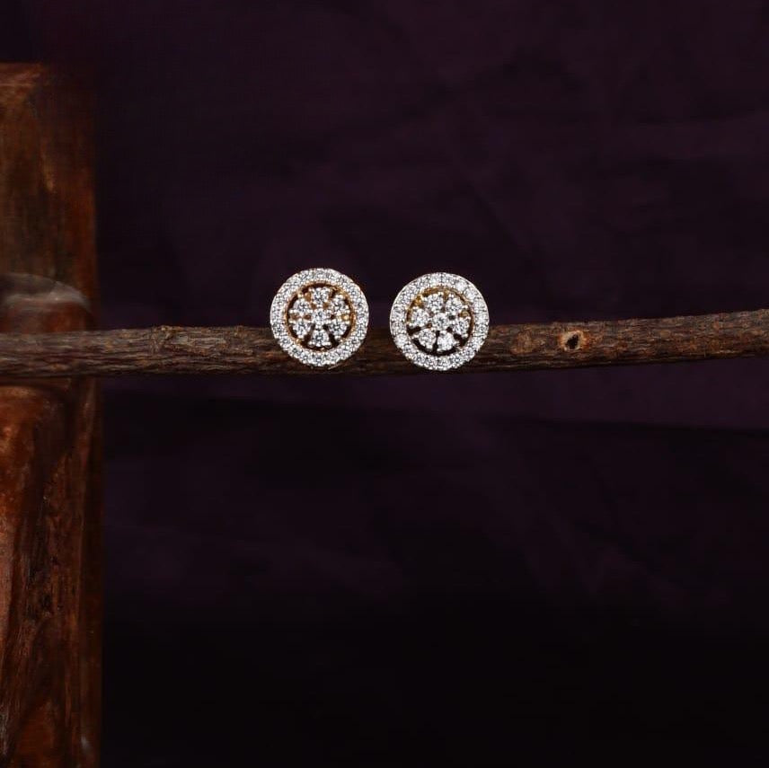 Stunning Diamond finish floral stud product code E120