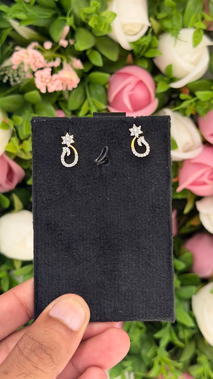 Premium party wear diamond finish stud product code E240