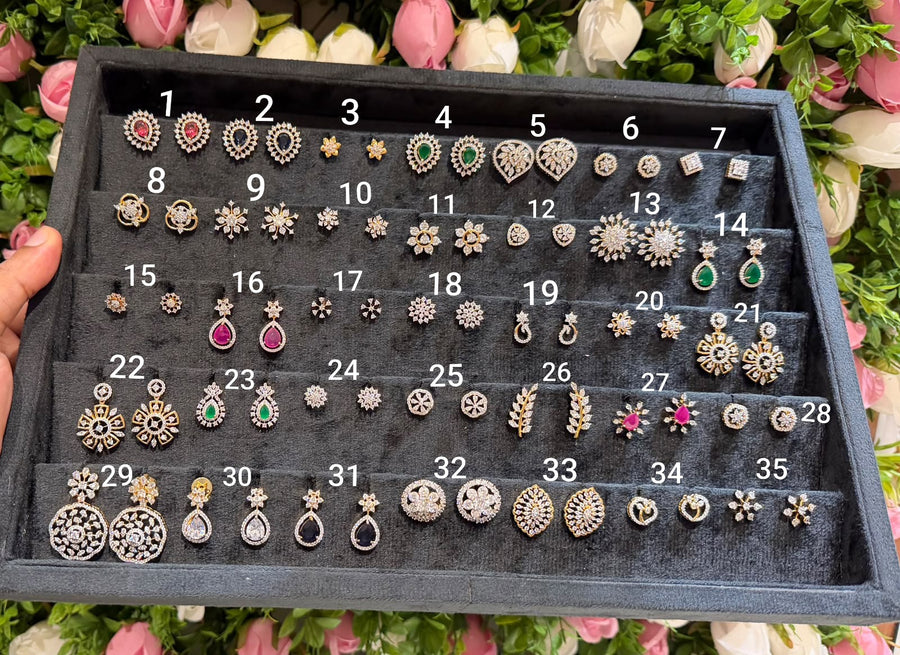 Premium diamond finish party wear earrings Product code E03