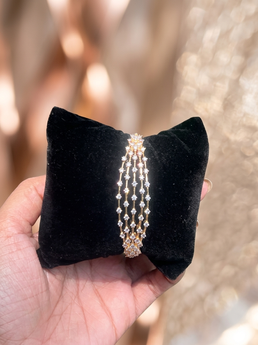 Premium party wear diamond finish openable bracelet product code B141
