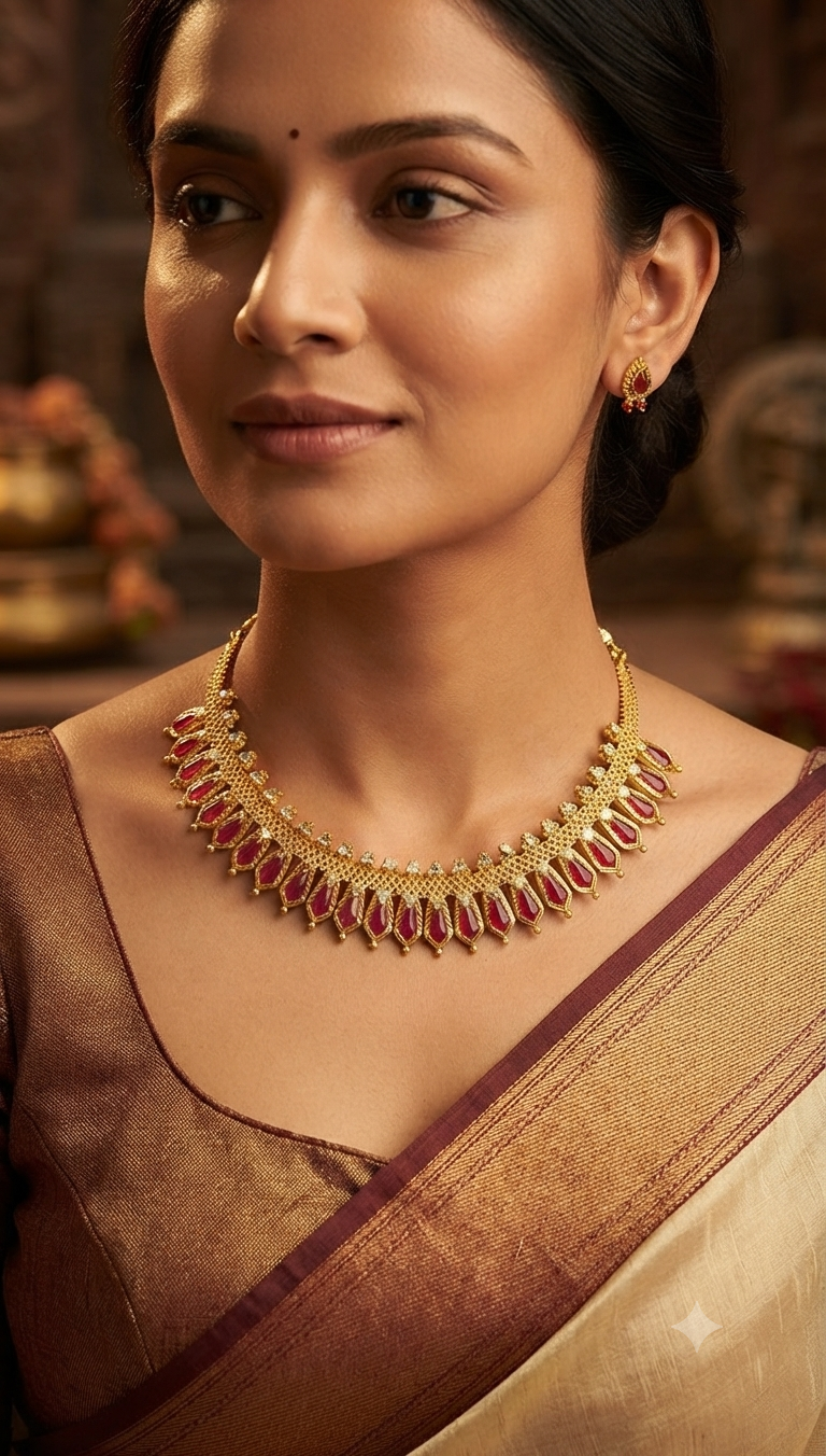 Premium quality 1 gram gold plated nagapadam necklace 
Product code NG01