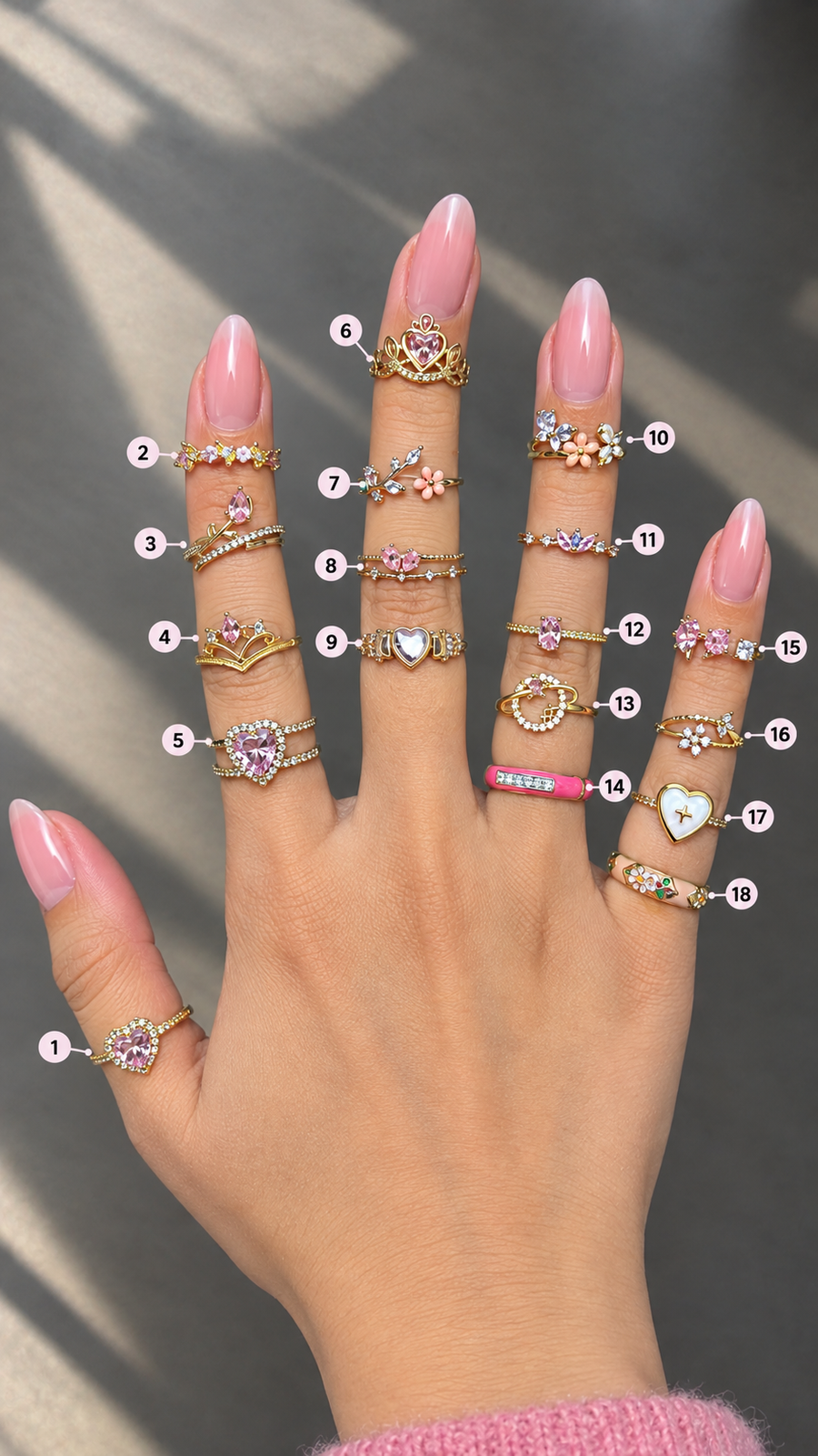 Anti tarnish daily wear finger rings product code AT10