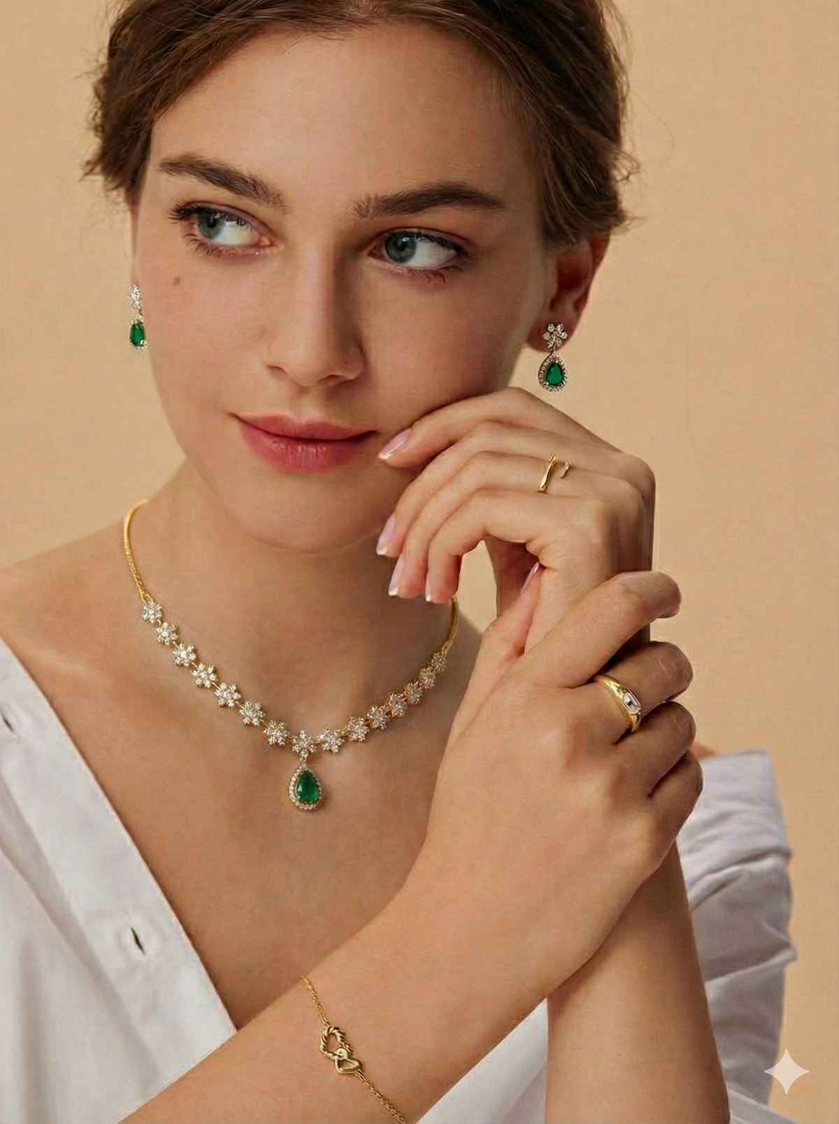 Premium daimond finish star necklace product code 32