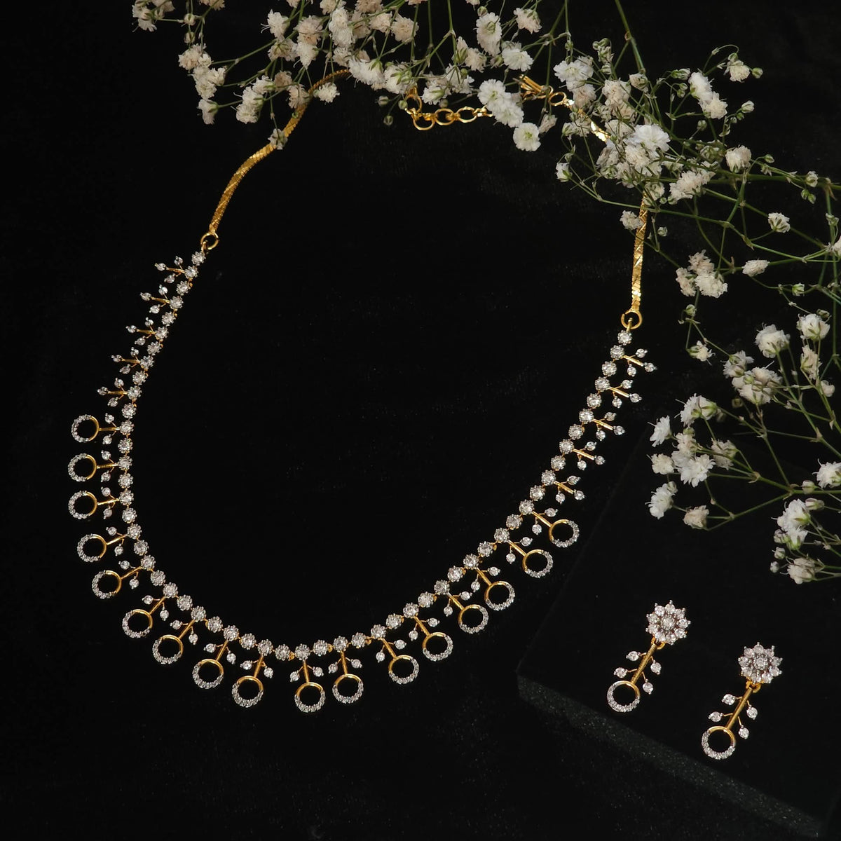 Premium daimond finish bridal necklace product code N208