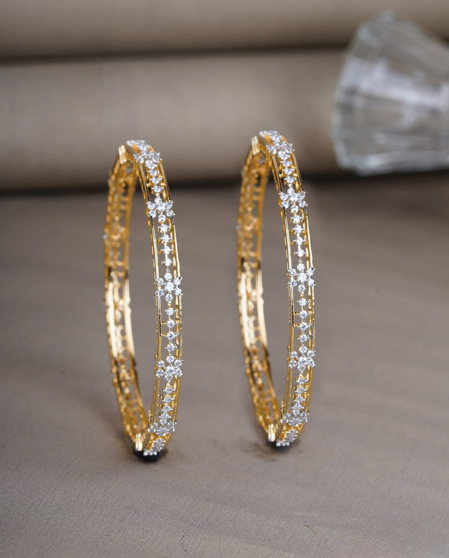 Premium diamond finish bridal bangles set of 2 product code B7